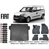 Fiat Doblo Maxi 2017 Model Bagaj Havuzu Araca Özel Siyah Havuzlu Paspas Takımı Sett