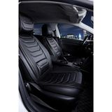 Fiat Doblo Panorama 2+1 Parçalı Lüx Deri Oto Koltuk Kılıfı Ön Arka Takım Eagle TAM SİYAH