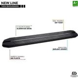 Fiat Doblo Uyumlu Uzun Şase Newline Siyah Yan Basamak 223 Cm 2001-2010