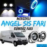 Fiat Ducato Uyumlu Universal Mercekli Angel Sis Fari Metal Su Gecirmez 76 Mm Buz Mavi Halkali Gunduz Fari Angel Eyes 2 Adet