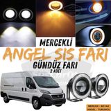 Fiat Ducato Uyumlu Universal Mercekli Angel Sis Fari Metal Su Gecirmez 76 Mm Turuncu Halkali Gunduz Fari Angel Eyes 2 Adet