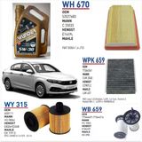 Fiat Egea 1.6 Multijet Motor Wunder Bakım Seti, Yağ Filtresi, Hava Filtresi, Yakıt Filtresi, Polen Filtresi, Wunder Dpf 5W-30 5Lt Motor Yağı 5Li Bakım Seti