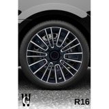Fiat Egea 16'' Inç Jant Kapağı (4 Adet) Siyah Gri C117