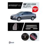 Fiat Egea 2015-2019 Sedan 2 Parça Krom Set (Ayak Dinlendirme Pedal Kromu + Kapı eşiği) P.Çelik 1119 000905