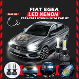 Fiat Egea 2015-2023 Kısa Far Uyumlu Şimşek Etkili Led Xenon Pro Series H7