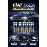 Fiat Egea Bütün Seriler İçin Led İç Aydınlatma Seti T10 Beyaz Tavan Bagaj Torpido Uyumlu