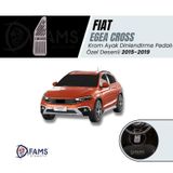 Fiat Egea Cross 2015-2019 Özel Desenli Krom Ayak Dayama Pedalı