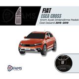Fiat Egea Cross 2015-2019 Özel Desenli Krom Ayak Dinlendirme Pedalı Ayak Dayama Pedalı