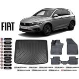 Fiat Egea Cross 2017 Model Uyumlu Tamir Kitli Bagaj Havuzu Araca Özel Siyah Havuzlu Paspas Takımı