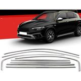 Fiat Egea Cross Cam Çerçevesi Kenar Çıtası Krom Tamtur 8 Parça 2015+ - -