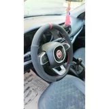 Fıat Egea Deri Direksiyon Kılıfı ;Karbon Nubuk Kırmızı Yüzük Kırmızı İp