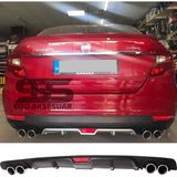 Fiat Egea Difüzör Arka Tampon Eki 4 Egzoz Çıkışlı Siyah