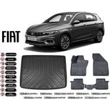 Fiat Egea Hatchback 2024 Model Tamir Kitli Bagaj Havuzu Araca Özel Siyah Extra Havuzlu Paspas Takımı