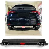 Fiat Egea Hatchback Uyumlu Body Kit Difüzör 4 Çıkış Yuvarlak Siyah Model 2