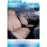 fiat Egea Hb Uyumlu Lüks Deri Oto Koltuk Kılıfı Ön Arka Set Bej Marjinal Model Şhnlr