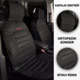 Fiat Egea İle Uyumlu Lüks Oto Koltuk Minderi Ortopedik 2 Li Set Siyah