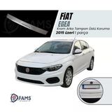 Fiat Egea Krom Arka Tampon Üstü Koruma 2015 Üzeri Yazılı Sedan P,Çelik (Taşlı)