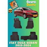 Fiat Egea Sedan 2015-2024 4,5d Style Havuzlu Paspas - Siyah