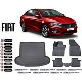 Fiat Egea Sedan 2015 Model Bagaj Havuzu Araca Özel Siyah Ekstra Havuzlu Paspas Takımı