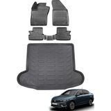 Fiat Egea Sedan 2020 Model Bagaj Havuzu+Araca Özel Üretim 3D Havuzlu Paspas - Siyah