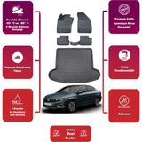 Fiat Egea Sedan 2021 Model Bagaj Havuzu+4d Araca Özel Havuzlu Paspas Takımıı Maxii - Siyah