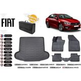 Fiat Egea Sedan 2022 Model Bagaj Havuzu+4d Araca Özel Havuzlu Paspas Takımıı Rice - Siyah