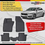 Fiat Egea Sedan Paspas Araca Özel 2015 Sonrası Derin Havuzlu Bosse North Serisi - Siyah