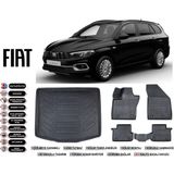 Fiat Egea Station Vagon 2024 Model Alt Bagaj Havuzu Araca Özel Siyah Ekstra Havuzlu Paspas Takımı