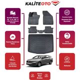 Fiat Egea Stw 2018 Model Alt Bagaj Havuzu+4d Araca Özel Havuzlu Paspas Takımıı Prqx - Siyah