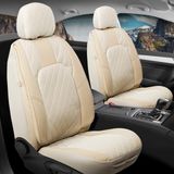 Fiat Egea Stw Uyumlu Yarı Deri Oto Koltuk Kılıfı Ön Arka Set Chester Serisi Bej Fs