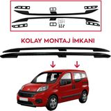 Fiat Fiorino 2007-2024 Tavan Çıtası Araca Özel Siyah Renk Alüminyum