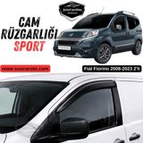 Fiat Fiorino 2008-2023 Uyumlu Mugen Cam Rüzgarlığı Seti Piano Black 2'Li İthal Parlak Siyah