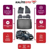 Fiat Fiorino 2013 Model Bagaj Havuzu+4d Araca Özel Havuzlu Paspas Takımıı Prqx - Siyah