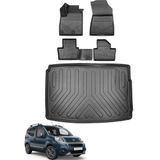 Fiat Fiorino 2013 Model Bagaj Havuzu+Araca Özel Üretim 3D Havuzlu Paspas - Siyah