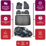 Fiat Fiorino 2014 Model Bagaj Havuzu+4d Araca Özel Havuzlu Paspas Takımıı Maxii - Siyah