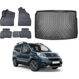 Fiat Fiorino 2014 Model Halı Zemin 3D Bagaj Havuzu+3d Araca Özel Paspas Takımı Luxury Serisi - Siyah