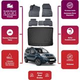 Fiat Fiorino 2021 Model Bagaj Havuzu+4d Araca Özel Havuzlu Paspas Takımıı Maxii - Siyah