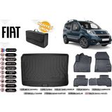 Fiat Fiorino 2022 Model Bagaj Havuzu+4d Araca Özel Havuzlu Paspas Takımıı Rice - Siyah