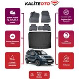 Fiat Fiorino 2023 Model Bagaj Havuzu+4d Araca Özel Havuzlu Paspas Takımıı Prqx - Siyah