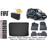 Fiat Fiorino 2024 Model Bagaj Havuzu+4d Araca Özel Havuzlu Paspas Takımıı Rice - Siyah