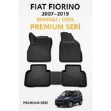 Fiat Fiorino Benzinli & Dizel 2007–2019 Araca Özel 3D Havuzlu Paspas | Dayanıklı & Kolay Temizlik - Siyah