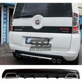 Fiat Fiorino Difüzör Arka Tampon Eki 2 Egzoz Çıkışlı Siyah Lüx Tip