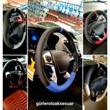 Fiat Fiorino Uyumlu Dikmeli Direksiyon Kılıfı Iki Renkli Kırmızı Yüzüklü
