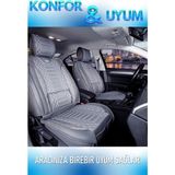 Fiat Freemont Uyumlu Yarı Deri Oto Koltuk Kılıfı Tam 5li Set Mars Füme Renk