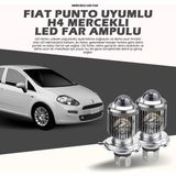 Fıat Grande Putno Uyumlu Mercek Led Xenon Uzun Kısa Çift Renk Şimşek Etkili Ampul