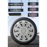 Fiat Jant Kapağı Seti 4 Adet 16" Inç Gri ( Egea Fiorino Doblo Linea Punto Albea Palio Uno ) G072 - 16 inç