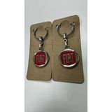 Fiat Kırmızı Logolu Metal Otomobil Anahtarlığı 2 Adet Kemer Susturucu 1 Adet