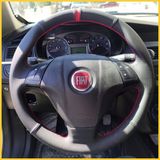 Fiat Linea Araca Özel Direksiyon Kılıfı (Nubuk Noktalı Yüzüklü)