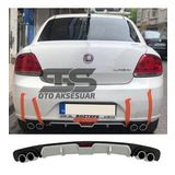 Fiat Linea Difüzör Arka Tampon Eki 4 Egzoz Çıkışlı Gri