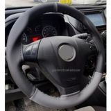 Fiat Linea Direksiyon Kılıfı Dikmeli Iki Renkli Yüzüklü Gri-siyah